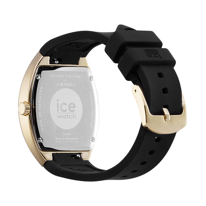 ICE-WATCH「〈ICE-WATCH(ｱｲｽｳｫｯﾁ)〉 ICE boliday ﾄﾞｰﾑﾒﾀﾙ ﾌﾞﾗｯｸｺﾞｰﾙﾄﾞ ｽﾓｰﾙ」|腕時計|