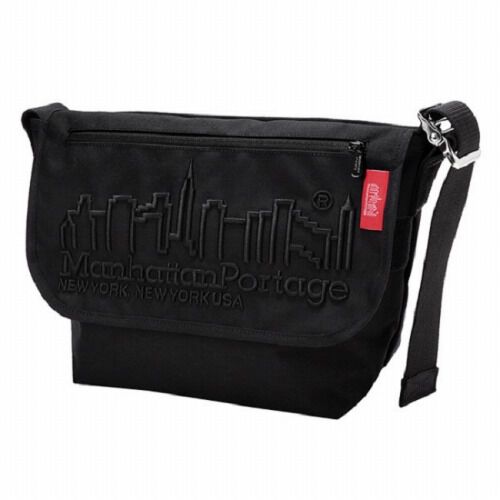 Manhattan Portage「MP Embroidery Vintage Messenger Bag JR」|ショルダー・メッセンジャー|BLK