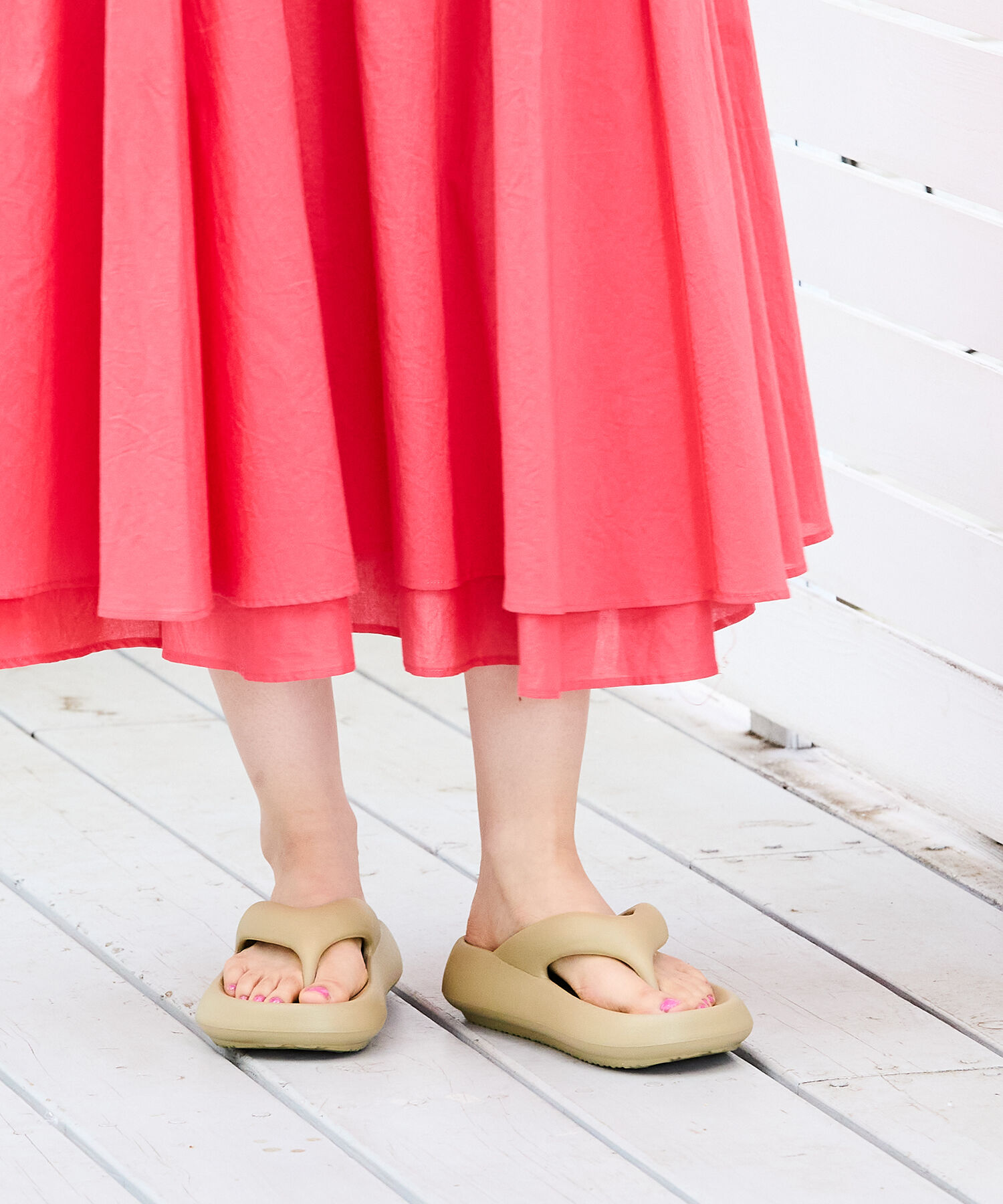 ORiental TRaffic「【リカバリーサンダル】パデットトングサンダル/OT3219 トング サンダル 人気 売れてる トレンド 軽い」|サンダル|