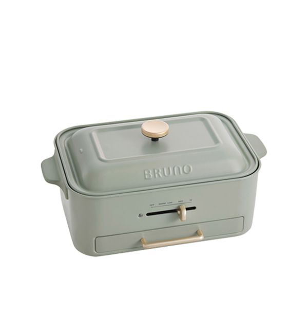 BRUNO「コンパクトグリルホットプレート」|電化製品|グリーン