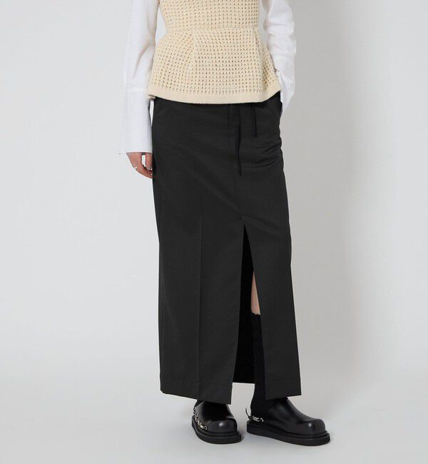 ASTRAET「＜ASTRAET＞ウエストドローコード スリット タイトスカート」|タイト|