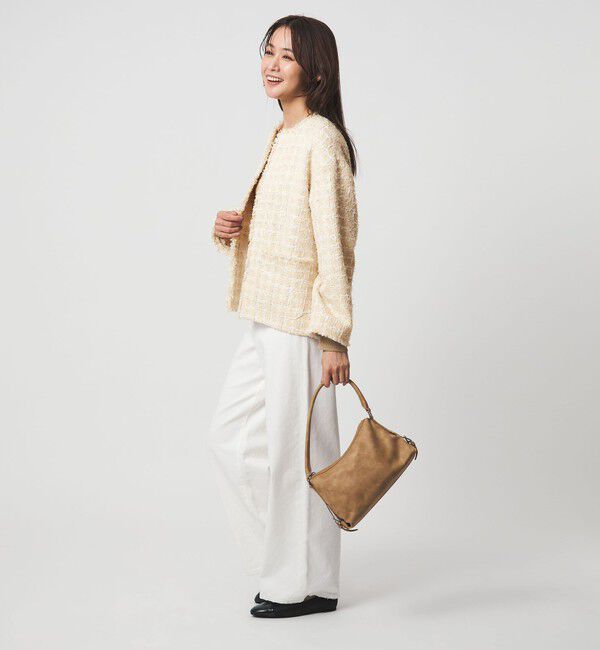 UNITED ARROWS green label relaxing「ファンシー ツイードライク ポケット ノーカラー ジャケット」|ノーカラージャケット|