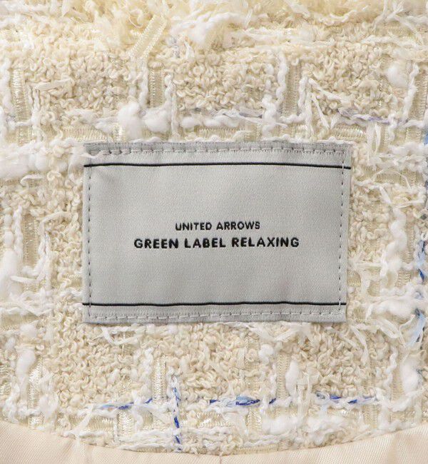 UNITED ARROWS green label relaxing「ファンシー ツイードライク ポケット ノーカラー ジャケット」|ノーカラージャケット|