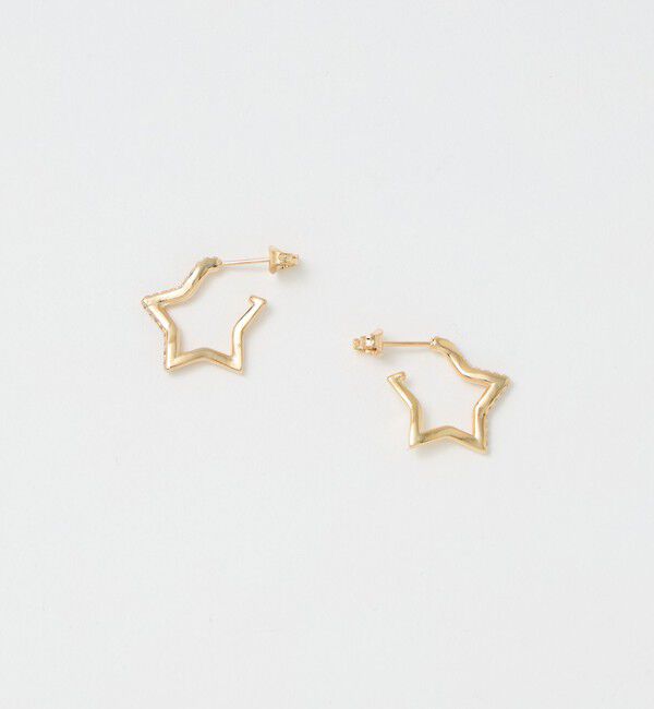 BEAUTY&YOUTH UNITED ARROWS「キュービックジルコニア ライン スター ピアス」|ピアス|GOLD