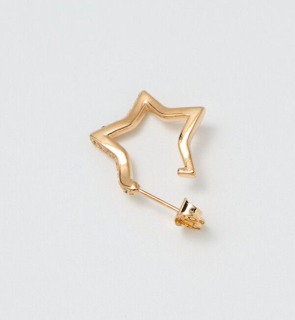 BEAUTY&YOUTH UNITED ARROWS「キュービックジルコニア ライン スター ピアス」|ピアス|
