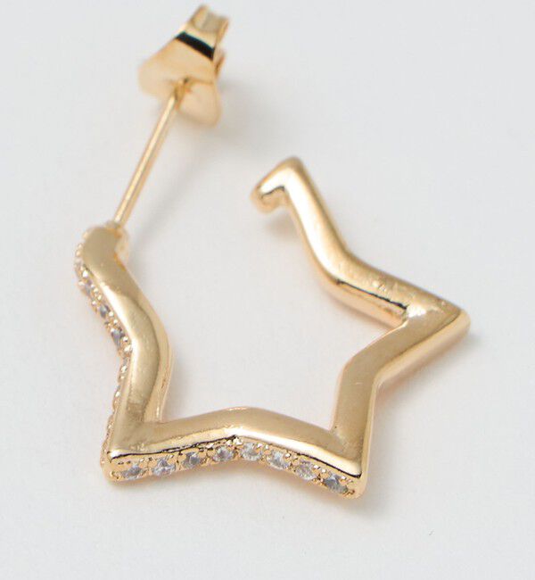 BEAUTY&YOUTH UNITED ARROWS「キュービックジルコニア ライン スター ピアス」|ピアス|
