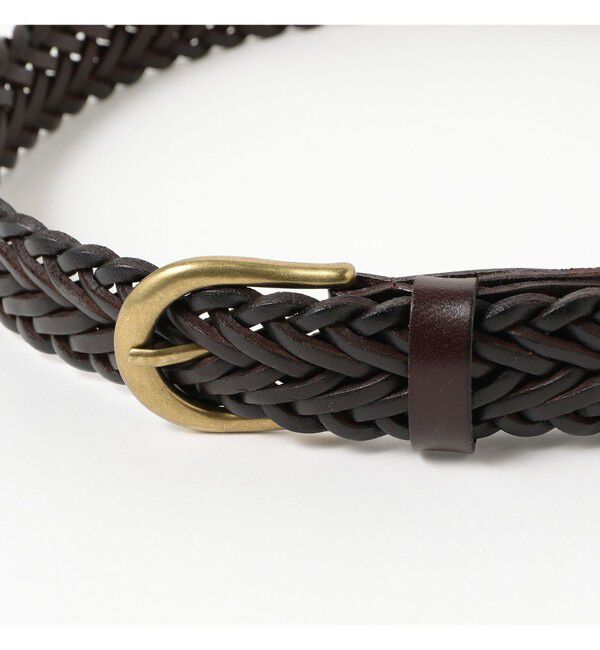 BEAMS PLUS「Leather Mesh Belt」|ベルト|