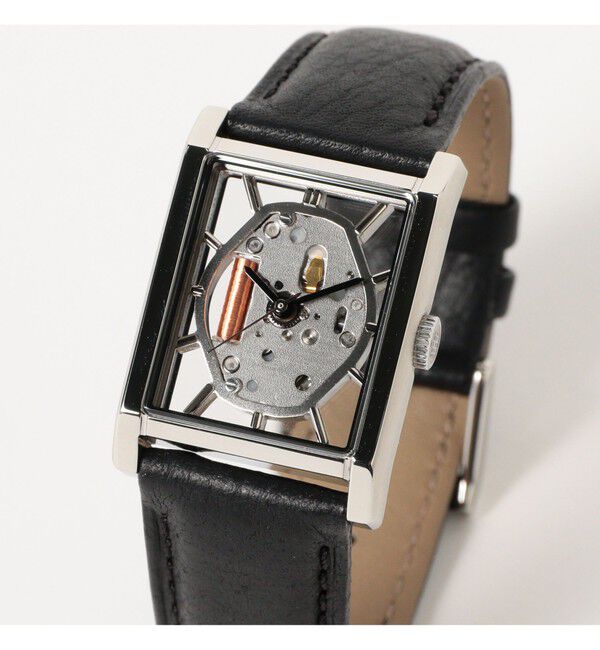 BEAMS「スケルトン スクエア ウォッチ」|腕時計|