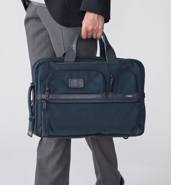 SHIPS「【SHIPS別注】TUMI: ALPHA3 3WAY ブリーフ」|ビジネスバッグ|ネイビー