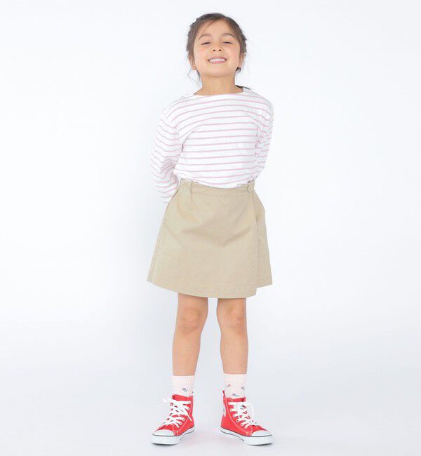 SHIPS KIDS「SHIPS KIDS:100～130cm / リサイクルコットン ボーダー 長袖 TEE」|Tシャツ・カットソー|