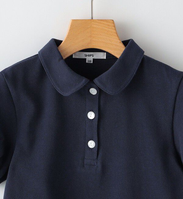 SHIPS KIDS「SHIPS KIDS:100～130cm / 鹿の子 パフスリーブ ポロシャツ」|ポロシャツ|