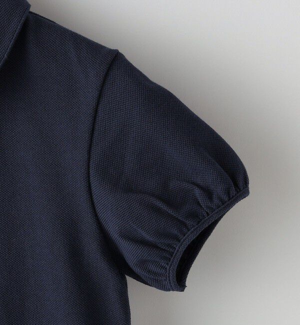 SHIPS KIDS「SHIPS KIDS:100～130cm / 鹿の子 パフスリーブ ポロシャツ」|ポロシャツ|