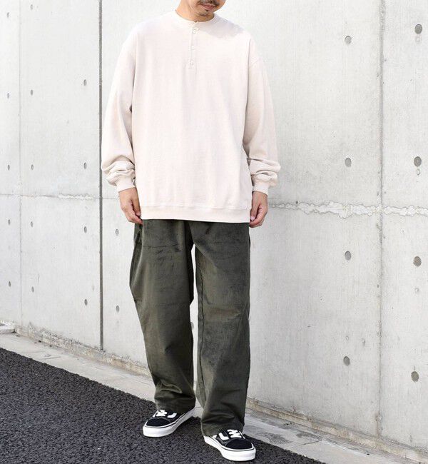 SHIPS any「SHIPS any: COTTON USA ガーメントダイ ヘビーウェイト ヘンリーネック Tシャツ (ロンT)◇」|Tシャツ・カットソー|