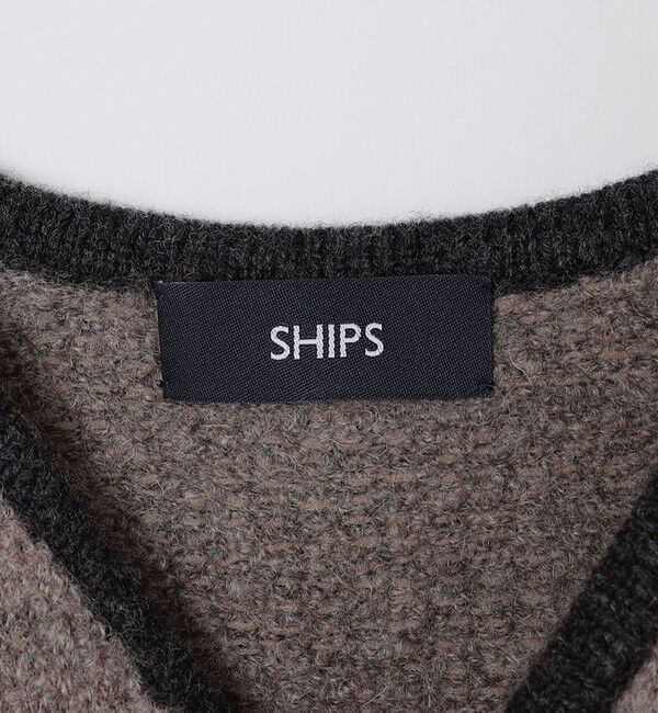SHIPS「SHIPS: チロリアン ニット ジャケット」|ノーカラージャケット|