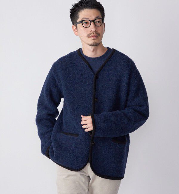 SHIPS「SHIPS: チロリアン ニット ジャケット」|ノーカラージャケット|