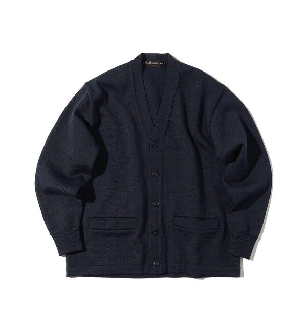 SHIPS「Southwick Gate Label: スクール カーディガン」|カーディガン|ネイビー