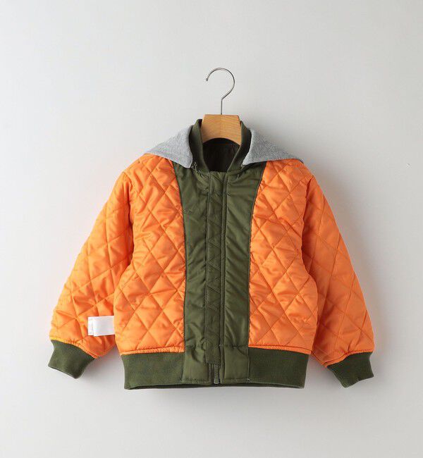SHIPS KIDS「SHIPS KIDS:100～130cm / MA-1 キルティング フード ジャケット」|ミリタリージャケット|