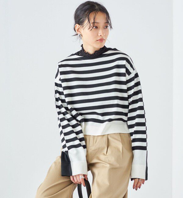 SHIPS for women「〈手洗い可能〉前後2WAY TOKUSHIMA ボーダー ニット 24SS ◇」|ニット・セーター|