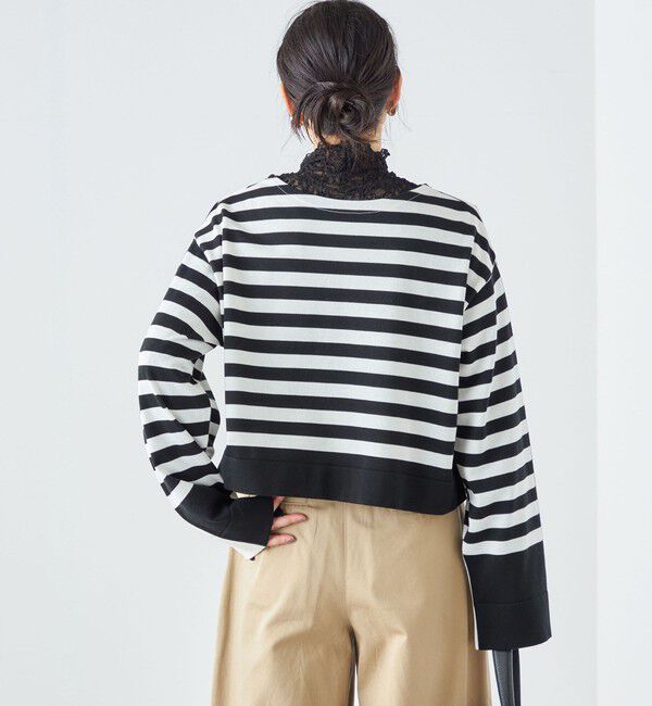 SHIPS for women「〈手洗い可能〉前後2WAY TOKUSHIMA ボーダー ニット 24SS ◇」|ニット・セーター|