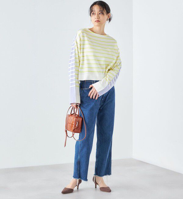 SHIPS for women「〈手洗い可能〉前後2WAY TOKUSHIMA ボーダー ニット 24SS ◇」|ニット・セーター|