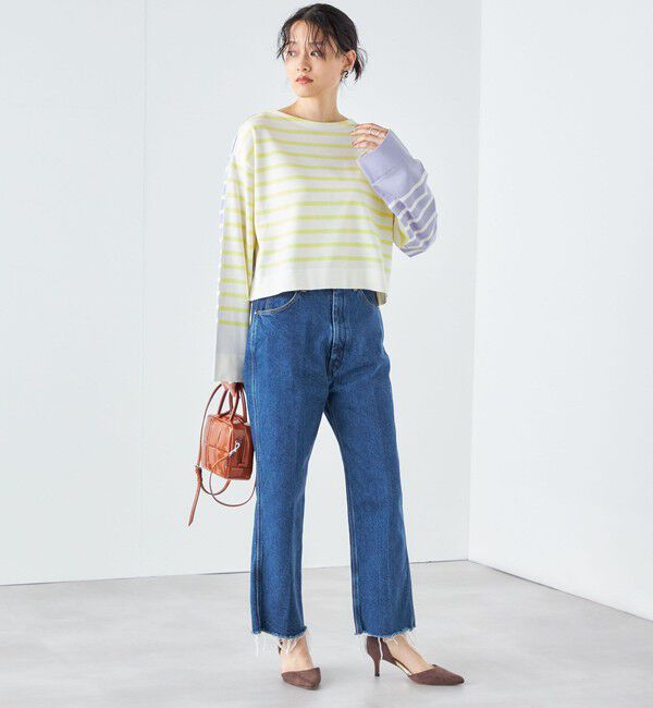 SHIPS for women「〈手洗い可能〉前後2WAY TOKUSHIMA ボーダー ニット 24SS ◇」|ニット・セーター|