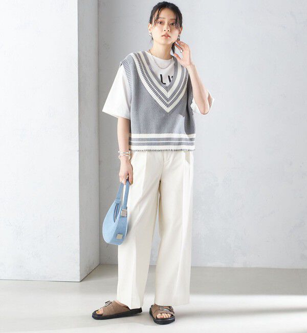 SHIPS for women「【SHIPS別注】WRAPINKNOT:〈手洗い可能〉チルデン ニット ベスト」|ベスト・ジレ|