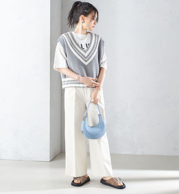 SHIPS for women「【SHIPS別注】WRAPINKNOT:〈手洗い可能〉チルデン ニット ベスト」|ベスト・ジレ|