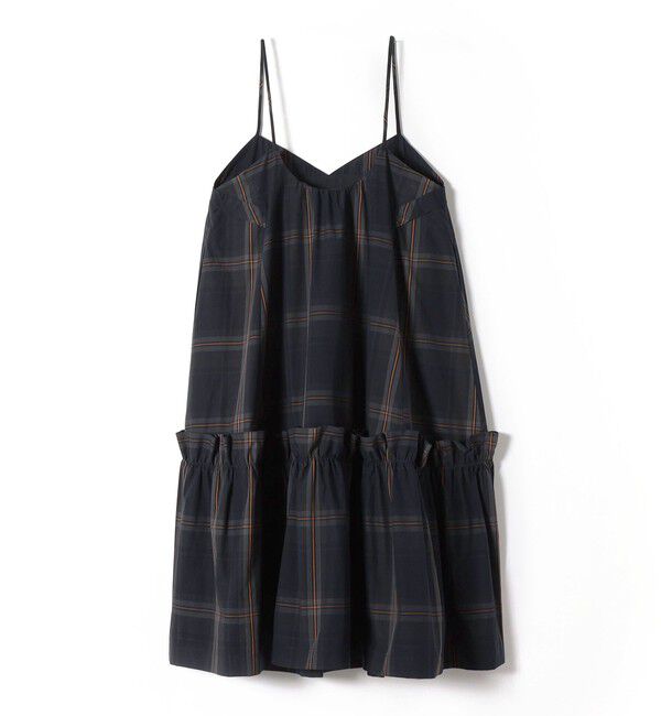SHIPS for women「【SHIPS別注】Nell:〈手洗い可能〉コットン ビッグ チェック キャミ ワンピース」|ワンピース|