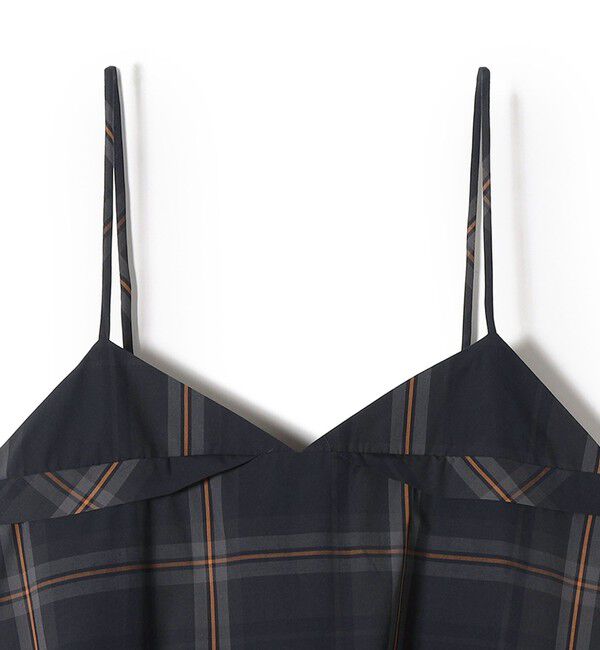 SHIPS for women「【SHIPS別注】Nell:〈手洗い可能〉コットン ビッグ チェック キャミ ワンピース」|ワンピース|