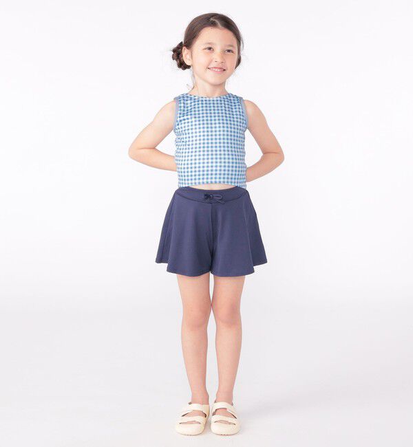 SHIPS KIDS「SHIPS KIDS:120～150cm / ギンガムチェック 無地 セパレート スイム ウェア」|コンビネゾン|