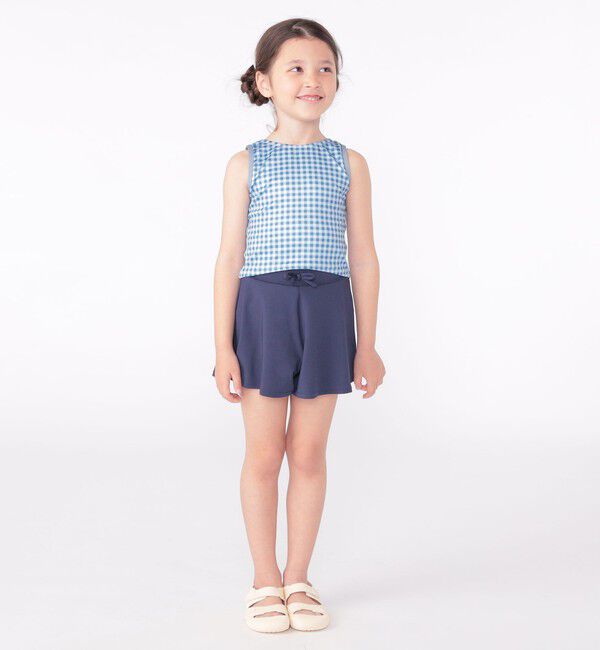 SHIPS KIDS「SHIPS KIDS:120～150cm / ギンガムチェック 無地 セパレート スイム ウェア」|コンビネゾン|