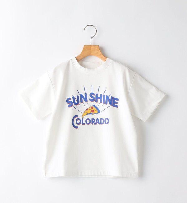 SHIPS KIDS「SHIPS KIDS:100～130cm /〈接触冷感/吸水速乾〉ピザ モチーフ 半袖 TEE」|Tシャツ・カットソー|