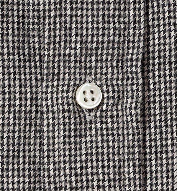 SHIPS「Southwick Gate Label: バンドカラー プルオーバー ハウンドトゥース ネルシャツ」|シャツ・ブラウス|