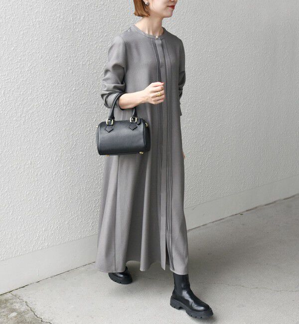 SHIPS any「SHIPS any:〈洗濯機可能〉シャーク ピンタック Aライン ワンピース」|ワンピース|