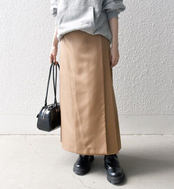 SHIPS any「SHIPS any:〈洗濯機可能〉ウーステッド ミニベルト プリーツ スカート」|スカート|