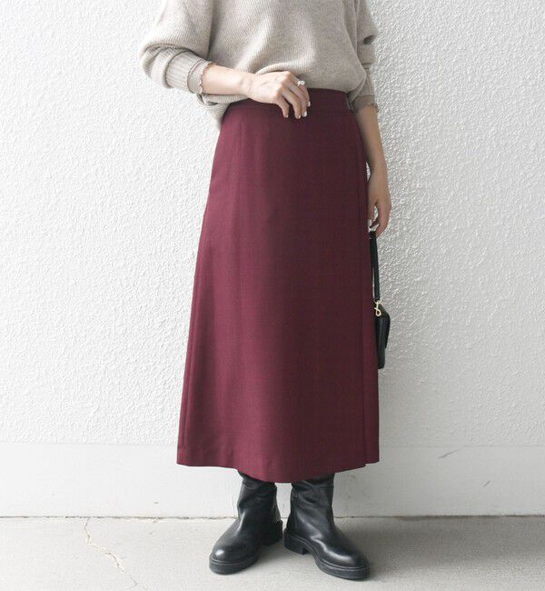 SHIPS any「SHIPS any:〈洗濯機可能〉ウーステッド ミニベルト プリーツ スカート」|スカート|