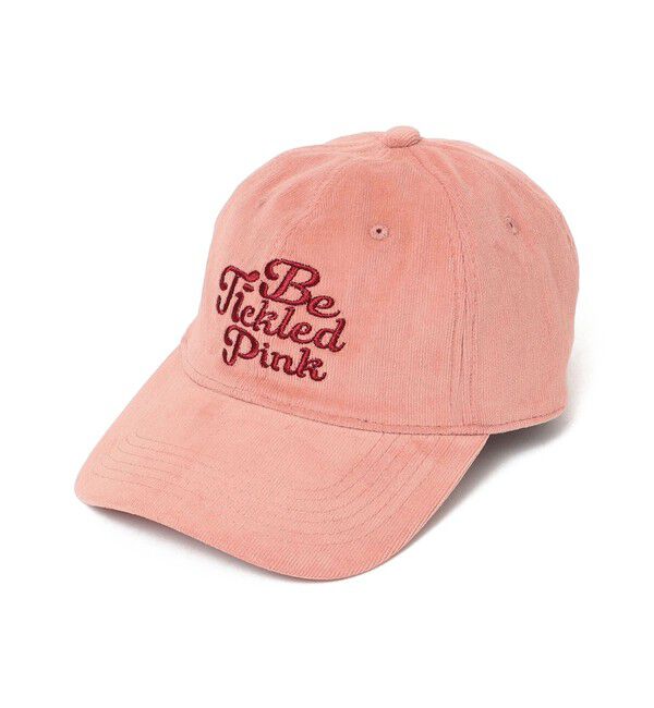 SHIPS any「Casselini: コーデュロイ ロゴ 刺繍 キャップ」|キャップ・キャスケット|ピンク