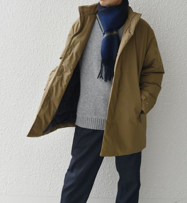 SHIPS any「SHIPS any: 〈撥水・防風等〉多機能 スタンドカラー ダウン ミドル コート◇」|ダウン|