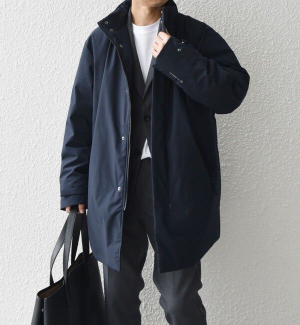 SHIPS any「SHIPS any: 〈撥水・防風等〉多機能 スタンドカラー ダウン ミドル コート◇」|ダウン|