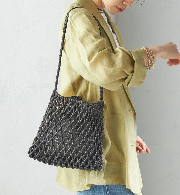 SHIPS for women「The Bagmati:オーガンジー 巾着 マクラメ バッグ」|ショルダー・メッセンジャー|