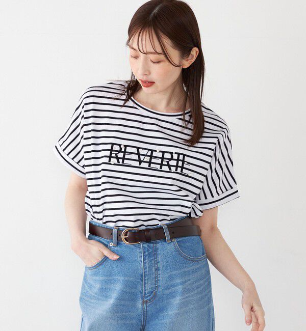 SHIPS Colors 「SHIPS Colors:〈接触冷感・手洗い可能〉フロッキー ロゴ ドルマン Tシャツ◇」|Tシャツ・カットソー|ブラック