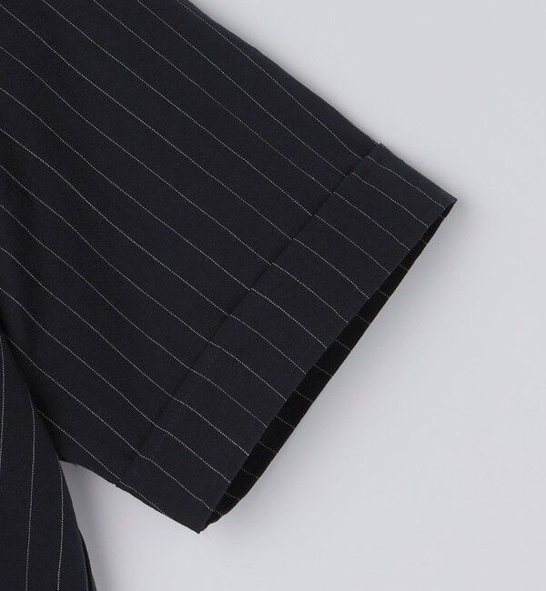 SHIPS「BATEAUX DE SHIPS: ウール リネン ストライプ オープンカラー シャツ」|シャツ・ブラウス|