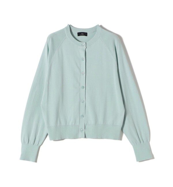 SHIPS for women「SHIPS Primary Navy Label:SUVIN クルーネック カーディガン（61.81）」|カーディガン|ミント