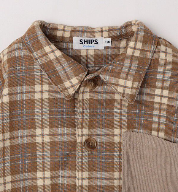 SHIPS Colors 「SHIPS Colors:100～140cm /〈洗濯機可能〉チェック ワイド ボックスシャツ」|シャツ・ブラウス|