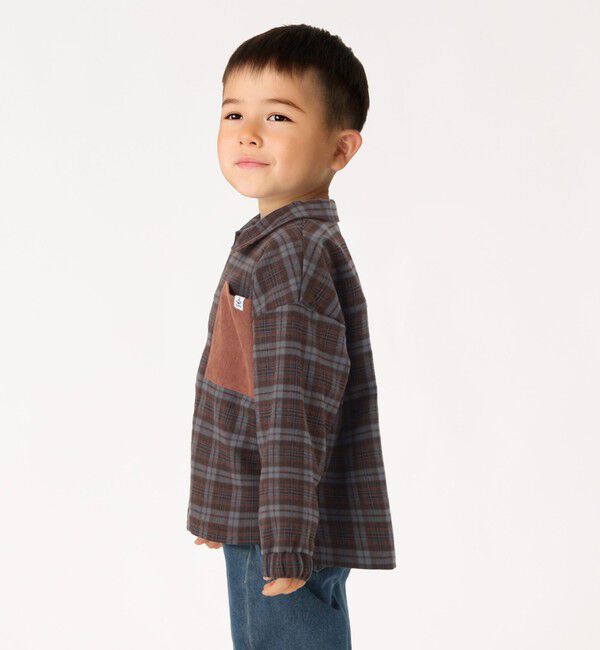 SHIPS Colors 「SHIPS Colors:100～140cm /〈洗濯機可能〉チェック ワイド ボックスシャツ」|シャツ・ブラウス|