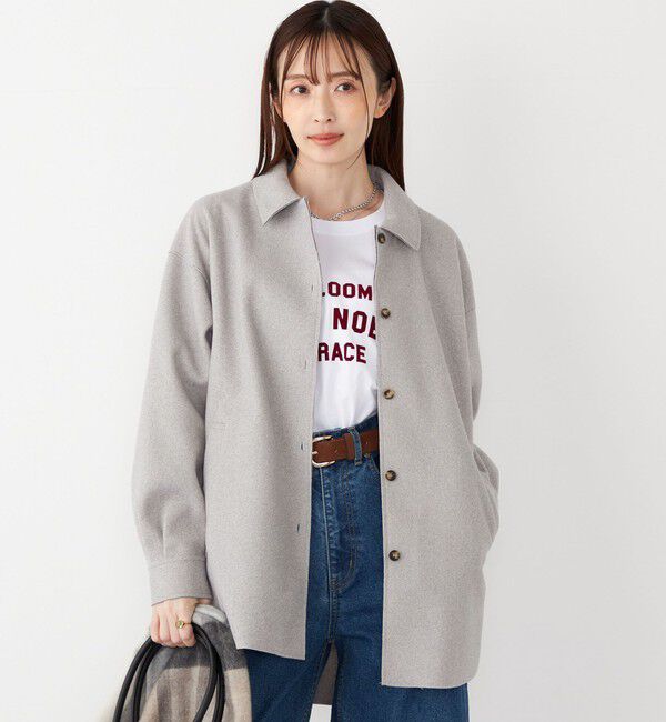 SHIPS Colors 「SHIPS Colors:〈手洗い可能〉ライト メルトン 羽織り シャツ」|シャツ・ブラウス|