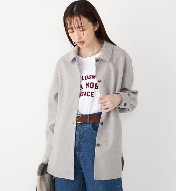 SHIPS Colors 「SHIPS Colors:〈手洗い可能〉ライト メルトン 羽織り シャツ」|シャツ・ブラウス|