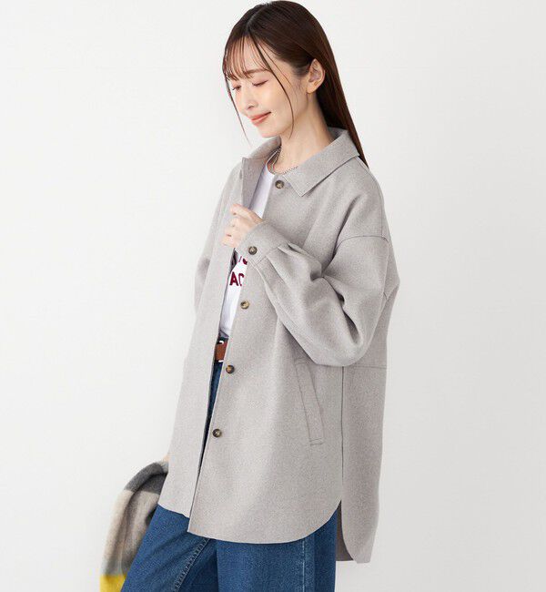 SHIPS Colors 「SHIPS Colors:〈手洗い可能〉ライト メルトン 羽織り シャツ」|シャツ・ブラウス|