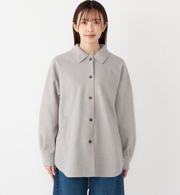 SHIPS Colors 「SHIPS Colors:〈手洗い可能〉ライト メルトン 羽織り シャツ」|シャツ・ブラウス|