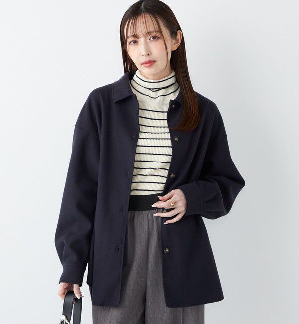 SHIPS Colors 「SHIPS Colors:〈手洗い可能〉ライト メルトン 羽織り シャツ」|シャツ・ブラウス|